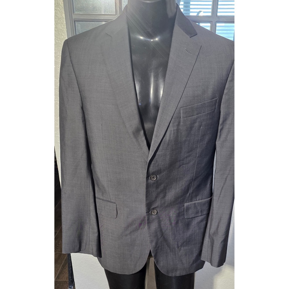 Jack Victor Capra & Cavelli Mens Grey Super 110s Wool Blazer Sport Coat Canada